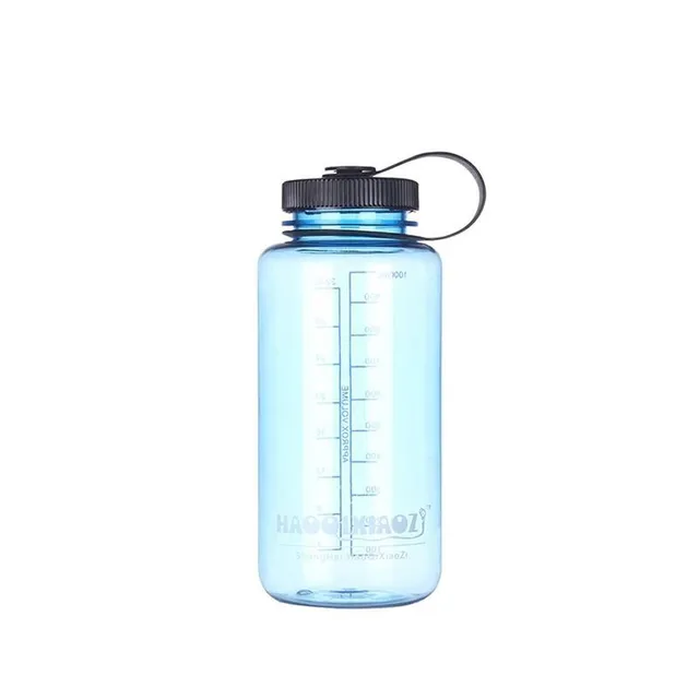 Recipient pentru apă în aer liber cu capac - transparent albastru