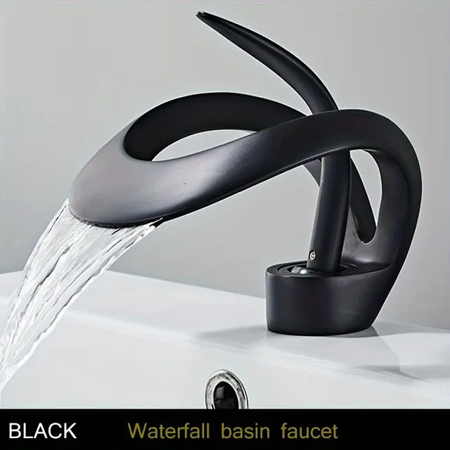 Luxury washbasin battery with hollow design in one, for hot and cold water