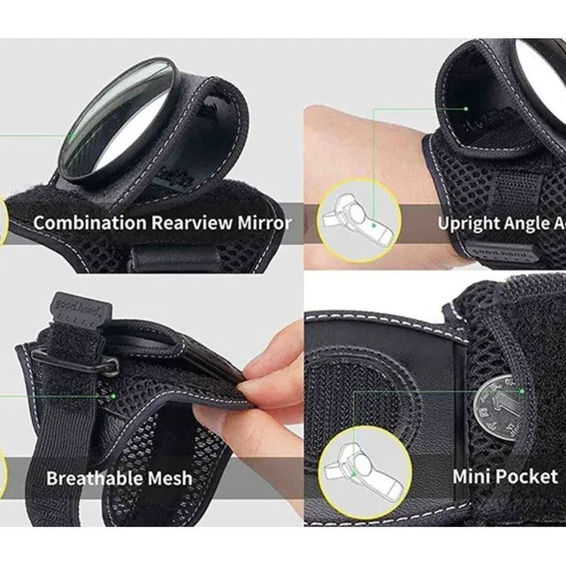 Wrist mirror for cyclists