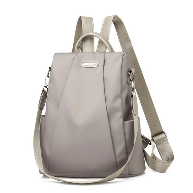 Luxury simple women's backpack - two variants gray