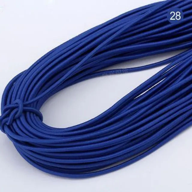 Elastic rubber in various colours - width 2 mm