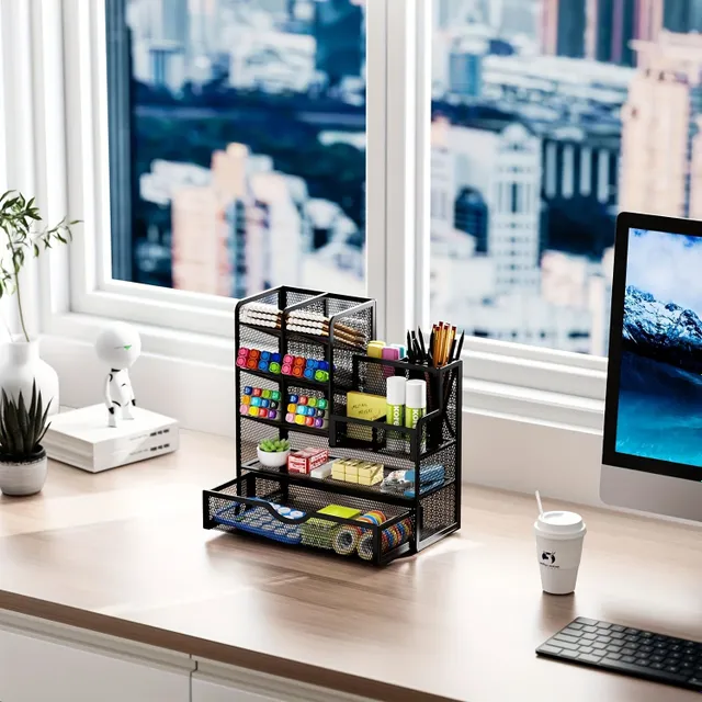 Desk storage rack, multifunctional storage box for stationery and other storage, office storage rack, office accessories