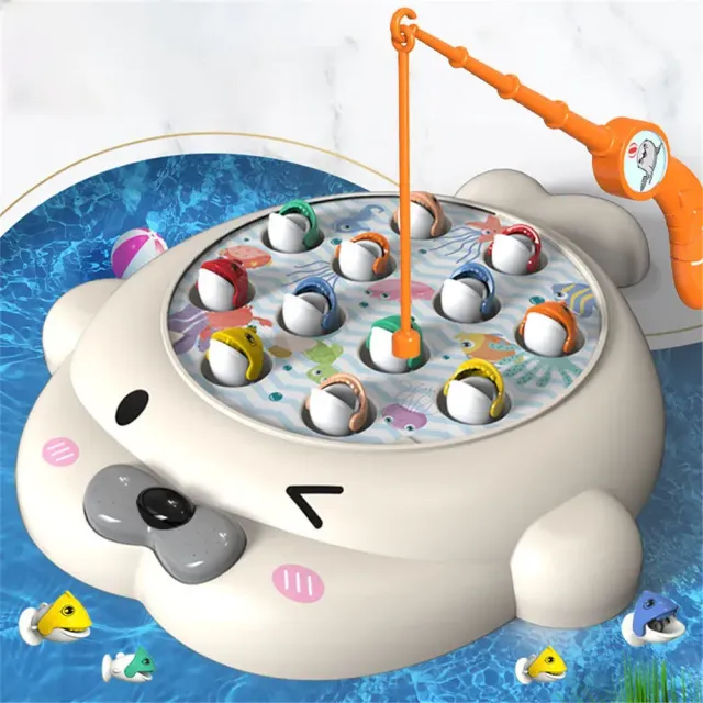 Children's set of fishing games with magnetic toys