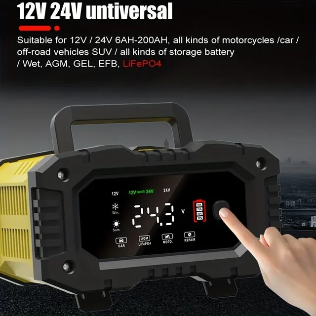 Wydajna ładowarka akumulatorów samochodowych 12V/24V 20A/10A
