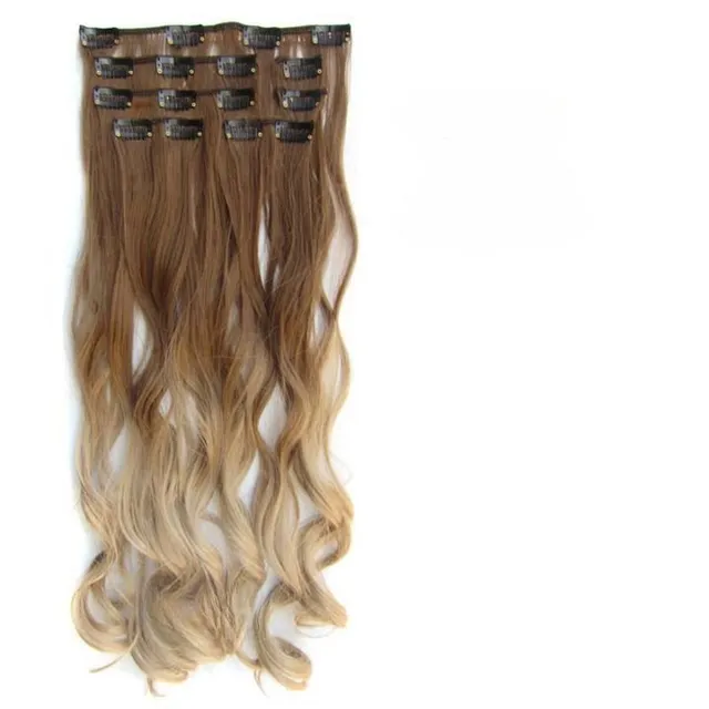 Clip in set STANDARD wavy - shade ombré