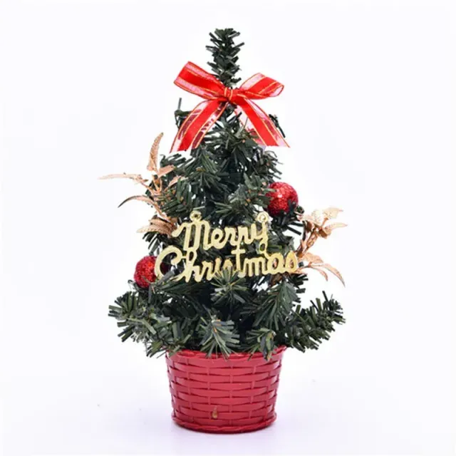 1 kus umelý stôl mini vianočný stromček na dekoráciu - 20 cm