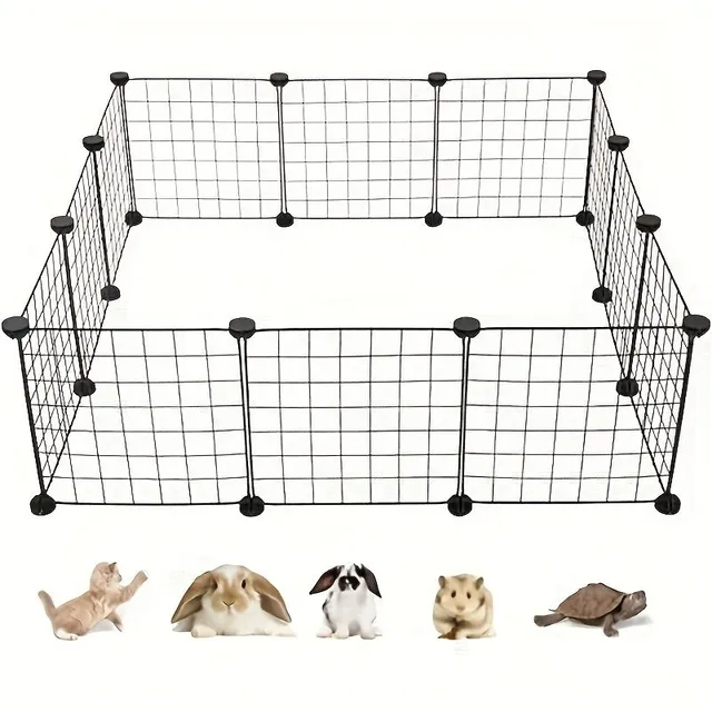 12 Pieces Pet Playpen, Petl Cage Internal Portable Metal Wire Yard Fence Pro Dog Kotec Short Plot Stan