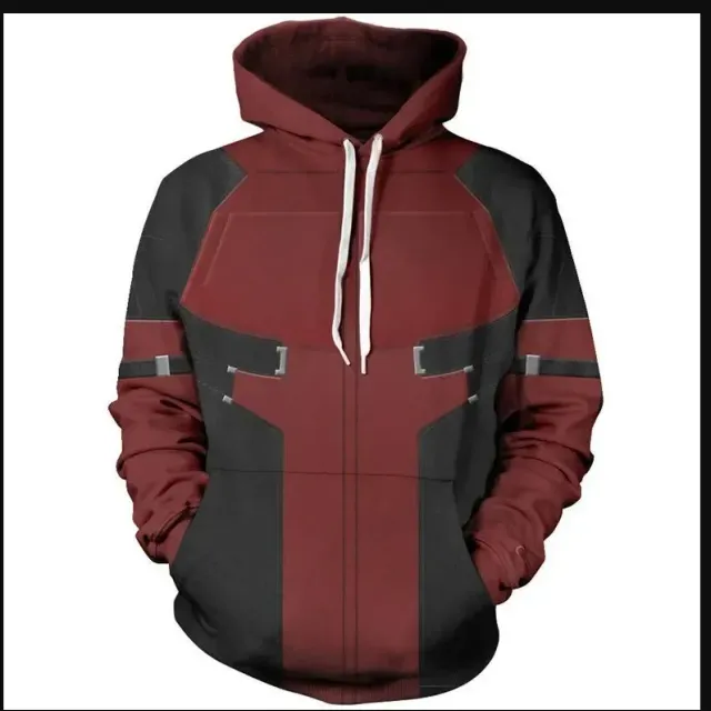 Unisex anime hoodie with motifs of favorite heroes Deadpool and Wolverine