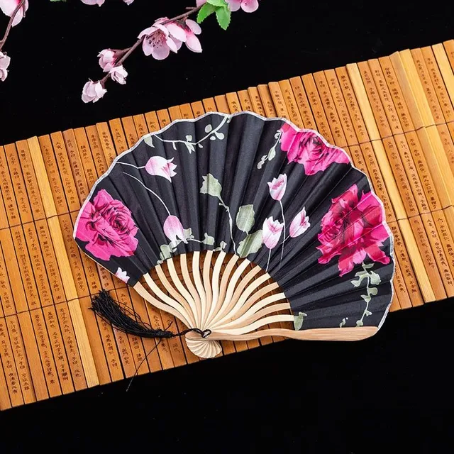 Retro modern stylish original Japanese travel fan for hot summer days - more colors