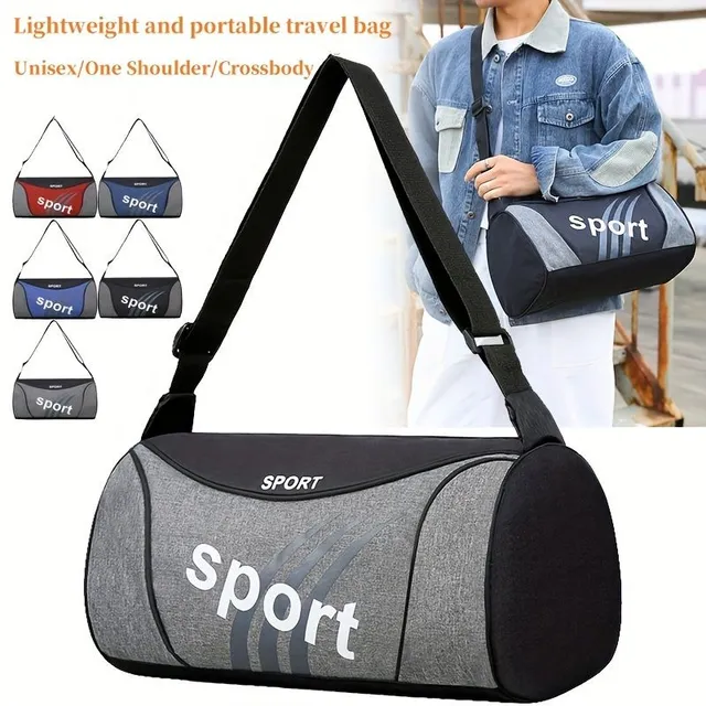 Lightweight sports bag over shoulder made of nylon - practical and durable bag for travel, fitness and leisure