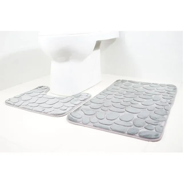 2pcs/set Pebbles Bathroom mat Set