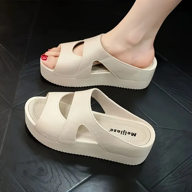 Women's fashion sandals with high heel and platform - with soft padding and anti-slip sole