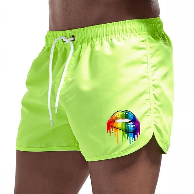 Men's coloured swim shorts - Rainbow