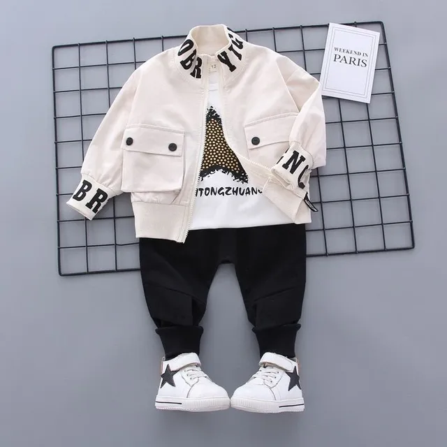 Children's spring stylish jacket and sweatpants set