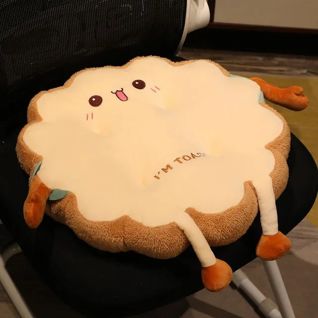 Kreatywna poduszka do siedzenia z tostem