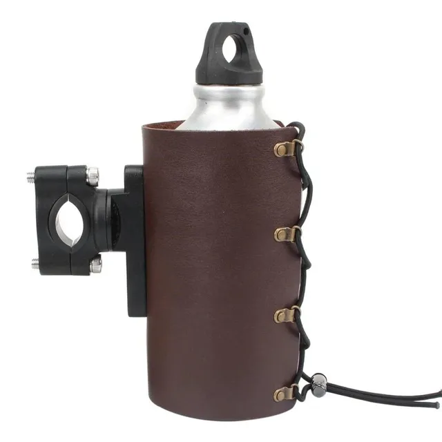 Holder for an artificial leather motorcycle bottle