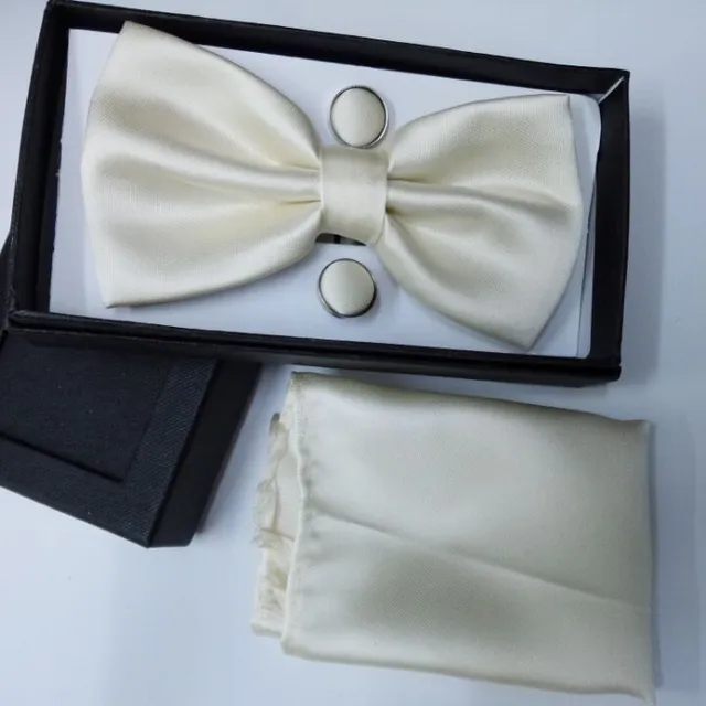 Luxury bow tie with handkerchief Gentle