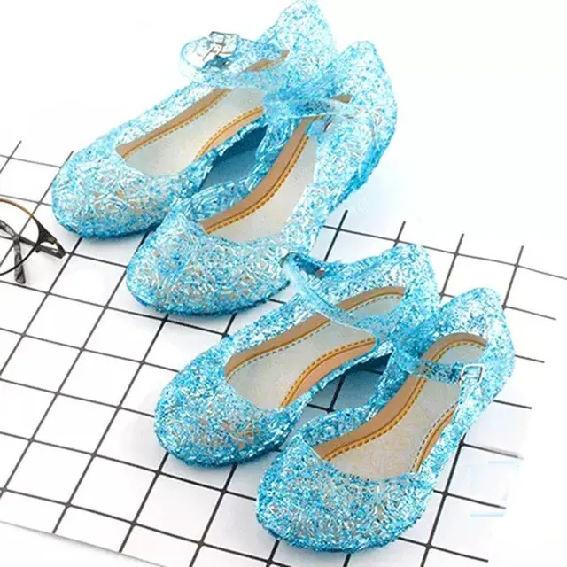 Children's princess sandals with glitter
