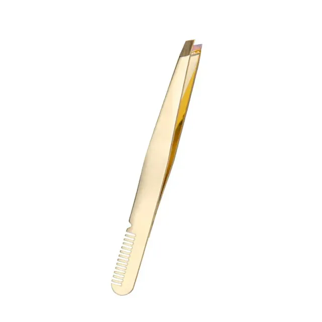 Curve pointed precision tweezers for eyebrows