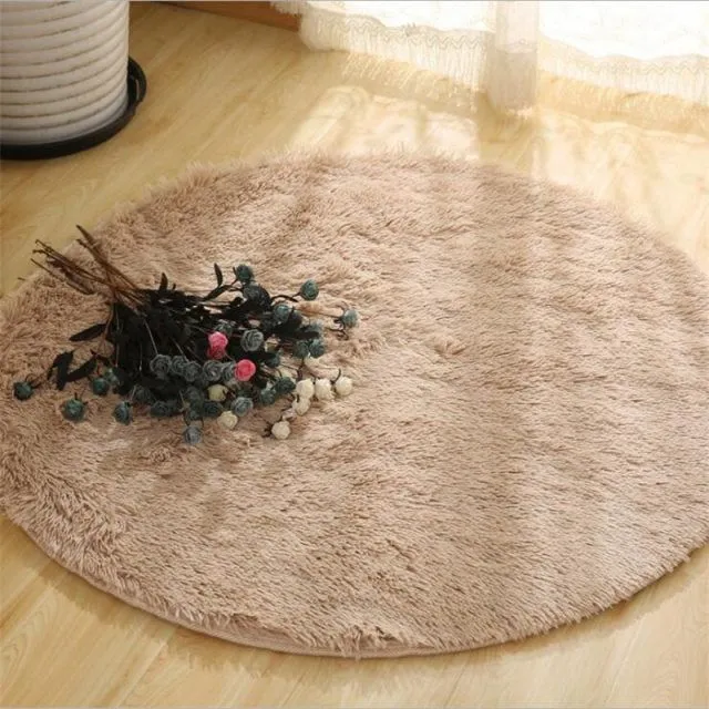 Round shaggy carpet - more variants
