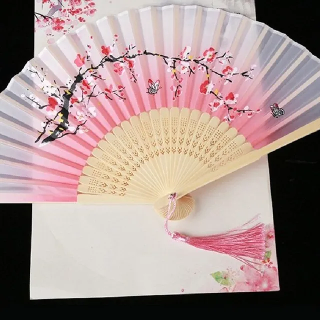 Japanese fan with floral motif