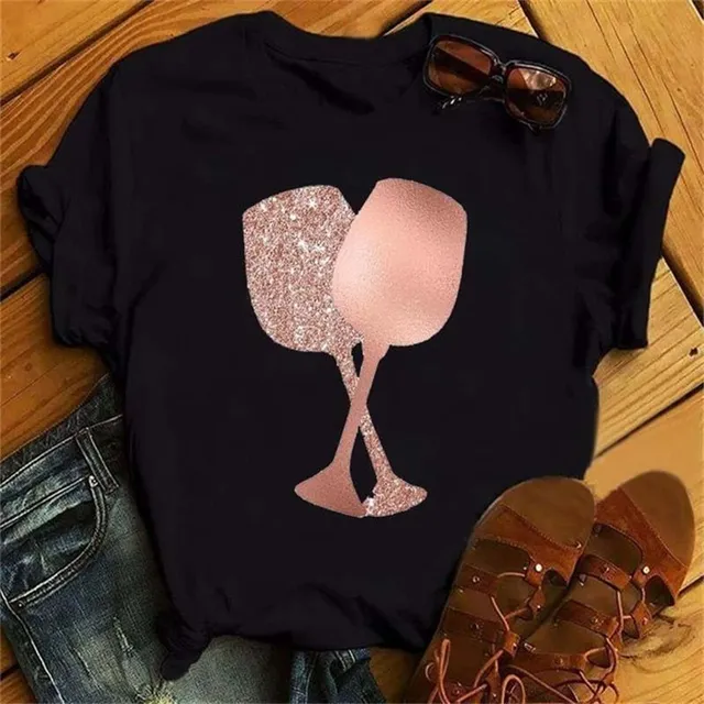 T-shirt da donna a tema vino