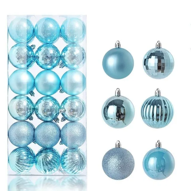 Trendy Christmas tree balls in different colours Bianca