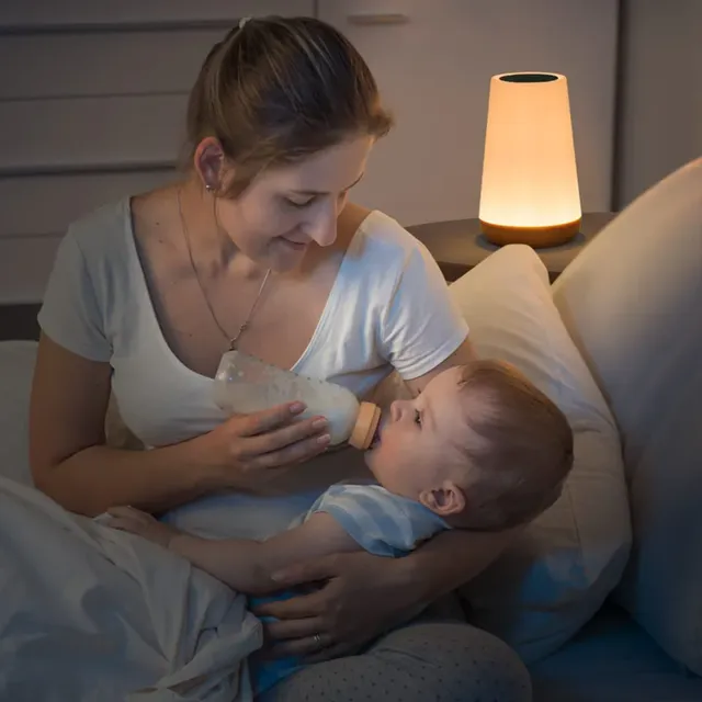 Lampe de nuit LED avec 13 couleurs et télécommande - Lampe de table tactile portable avec chargement USB