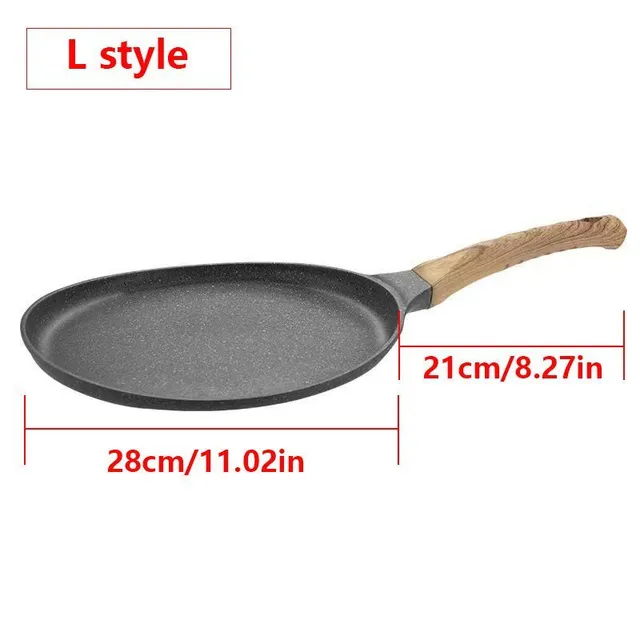 Pancake pancake pan - Non-sticky surface, Wooden handle, Suitable for induction