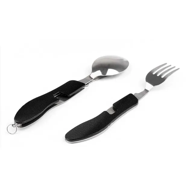 Multifunctional stainless steel cutlery for camping