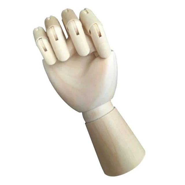 Wooden model of a hand