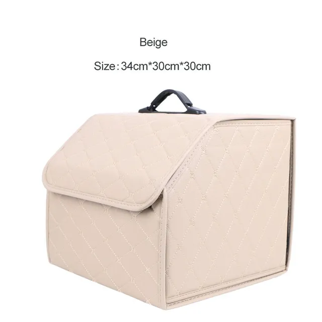 Auto Trunk Organizer Box Large Capacity Auto Multiuse Tools Storage Bag Stowing Tidying Leather Folding For Emergency Storage Box