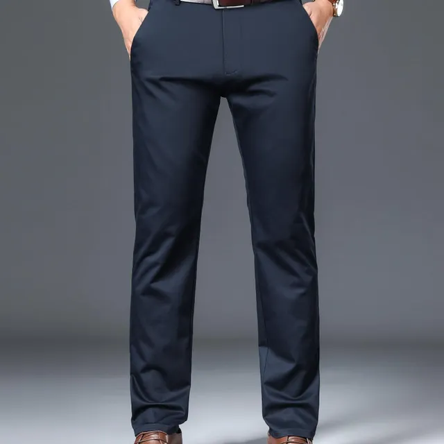 Pantalons formels pour homme avec léger stretch, unis - Classiques et confortables pour chaque occasion