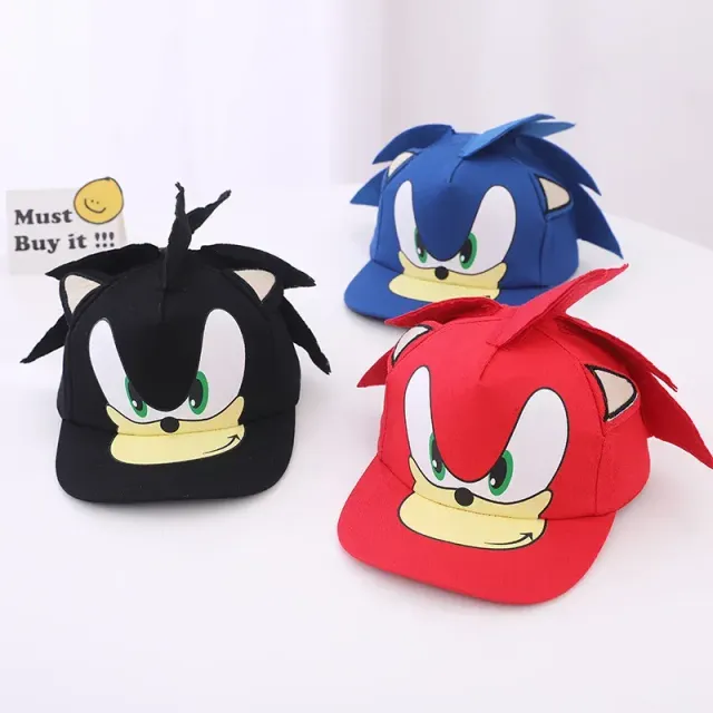 Štýlová detská čiapka s hrotmi v Sonicovom dizajne