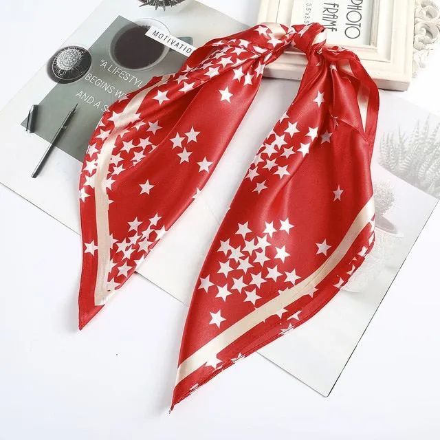 Modern elegant ladies scarf for tying around the neck or in the hair