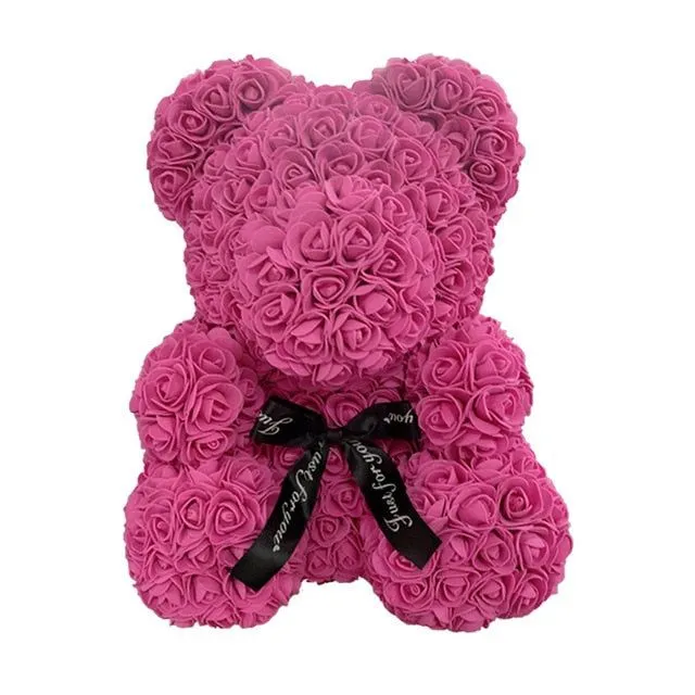 Gift teddy bear full of roses - more variants