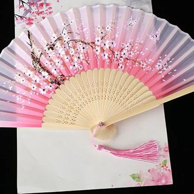 Japanese fan with floral motif