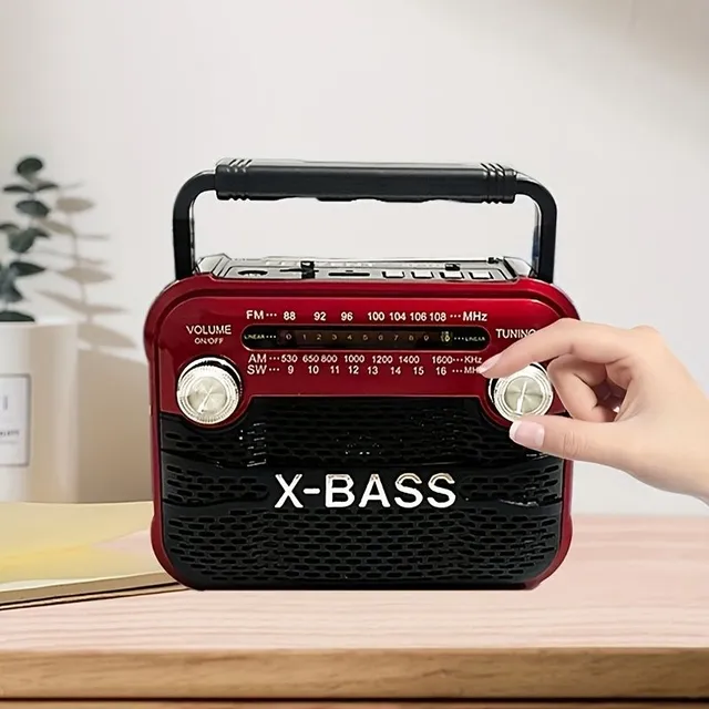 Portable FM radio with flashlight - multifunctional for home and outdoor use