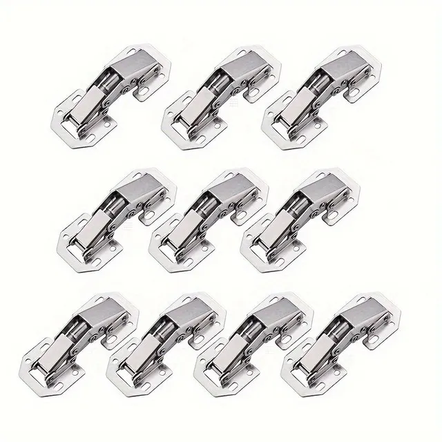 10 pcs hidden hinges for cabinets, top mounting, hidden hinges for kitchen cabinets without frame with screws