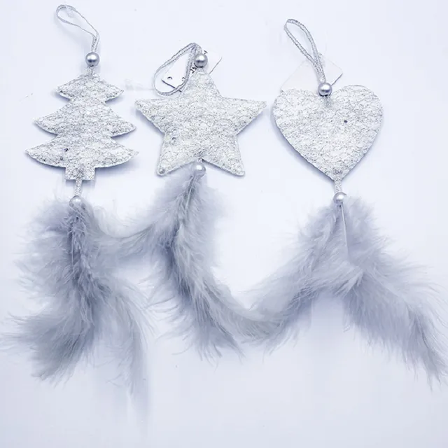 Christmas ornaments with feathers 3 k