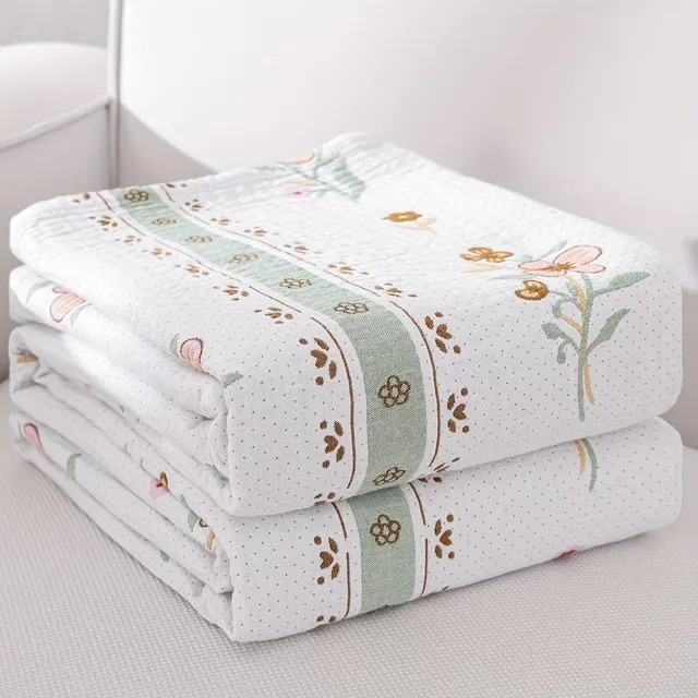 Cotton blanket gardenia - universal, obilateral, washable for all seasons