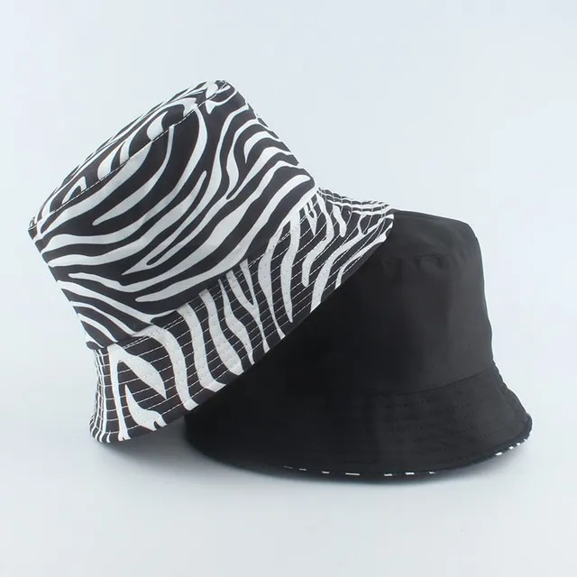 Unisex klobúk sa smajlíkom zebra stripe