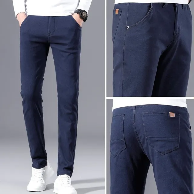 Pantalons de soirée modernes pour homme en matériau extensible pour un port confortable Joel