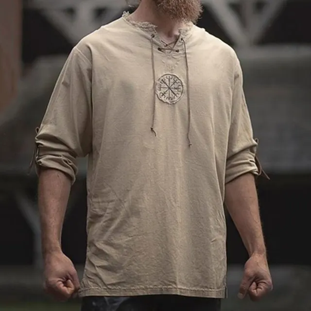 Stredoveká / slovanská / vikingská košeľa so šnurovaním