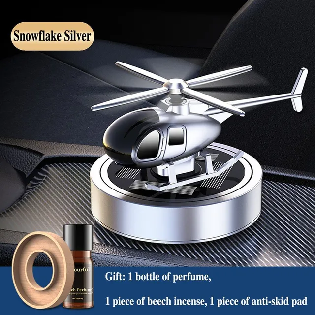 Car Air Freshener Propeller Spin Indoor Perfume Diffusion Decoration Solar Helicopter Shape