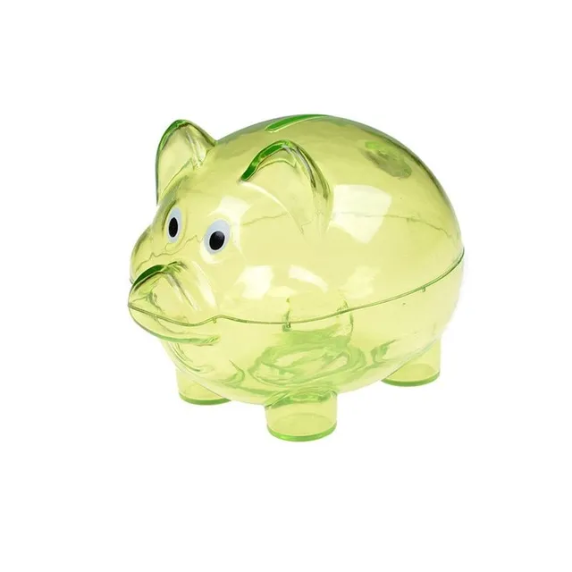 Plastic transparent piggy bank Frederic