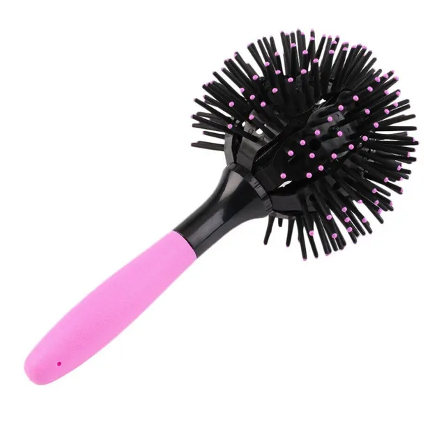 3D round hair brush for easy styling