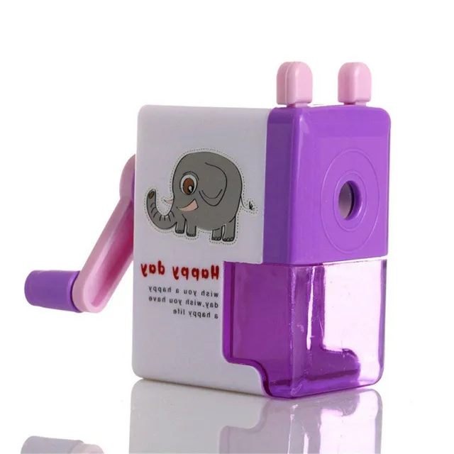 School pencil sharpener with cute animal motif