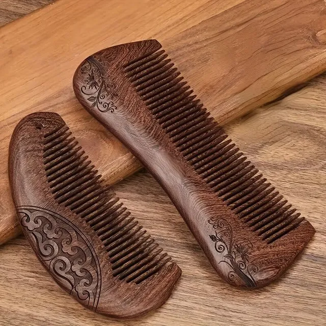 Set of fine sandalwood combs