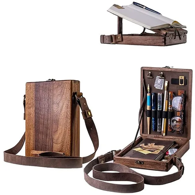 Wooden bag with storage space